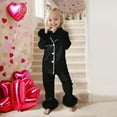 thumbnail image 2 of LUOGENLI Outfits Rompers for Girls 10-12 Children Fashion Cute Print Casual Comfort Pajamas Set Long Sleeve Shirt Trousers Two Sets Girls Rompers Size 14-16 Dressy Black 10-11 Years, 2 of 6
