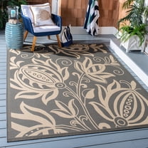 Safavieh Courtyard Crystal Floral Indoor/Outdoor Area Rug, Gray/Natural, 2'7" x 5'