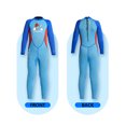 thumbnail image 2 of Greeniant Traje de neopreno para niños, traje de baño de una pieza, traje de neopreno para niños, conjunto de esnórquel a prueba de sol, traje de Deportes acuáticos azul XXL Greeniant OD003312-05, 2 of 6