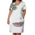 thumbnail image 2 of -retrato de palabra vestido holgado de manga larga con bolsillo con letras de chica de copos de maíz, 2 of 6