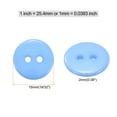 thumbnail image 2 of Uxcell 200pcs Sewing Button 5/8"(15mm) 2 Holes Resin Round Craft Replacement Buttons, Blue, 2 of 5
