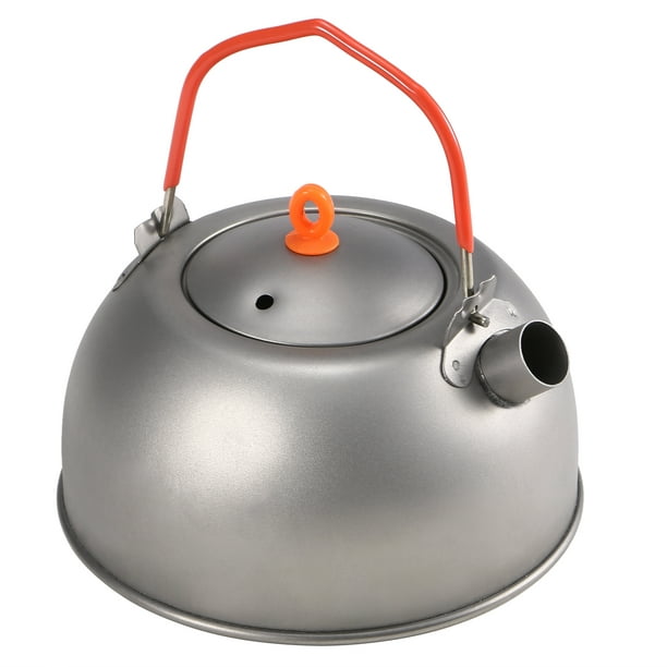 Lixada Camping Cooking Kettle 1L Stainless Steel Pot with Foldable Handle  and Dual Use Cover Portable for Hiking Backpacking Picnic