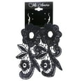 thumbnail image 2 of Mi Amore Flower Dangle-Earrings Black, 2 of 2