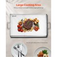 thumbnail image 4 of 36x22 in Stainless Steel Flat Top Griddle for Gas Grill, Universal BBQ Grill Pan with X-Shaped Reinforcement, Grease Trough, Sidewalls, and Large Cooking Surface for Outdoor Cookware, 4 of 11