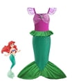 thumbnail image 4 of Disney-disfraz de la Sirenita Ariel para niñas, vestidos de princesa con dijes, disfraz para niños, fiesta de carnaval, ropa de Halloween, 4 of 4