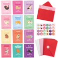 thumbnail image 1 of TICIAGA 72 tarjetas de San Valentín con gatos, sobres y stickers, 1 of 6