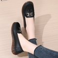 thumbnail image 4 of Women's Casual Loafers Slip On Leather Shoes Lightweight Casual Walking Shoes Female Moccasins Classic Penny Loafer Flats Boat Shoes, 4 of 10