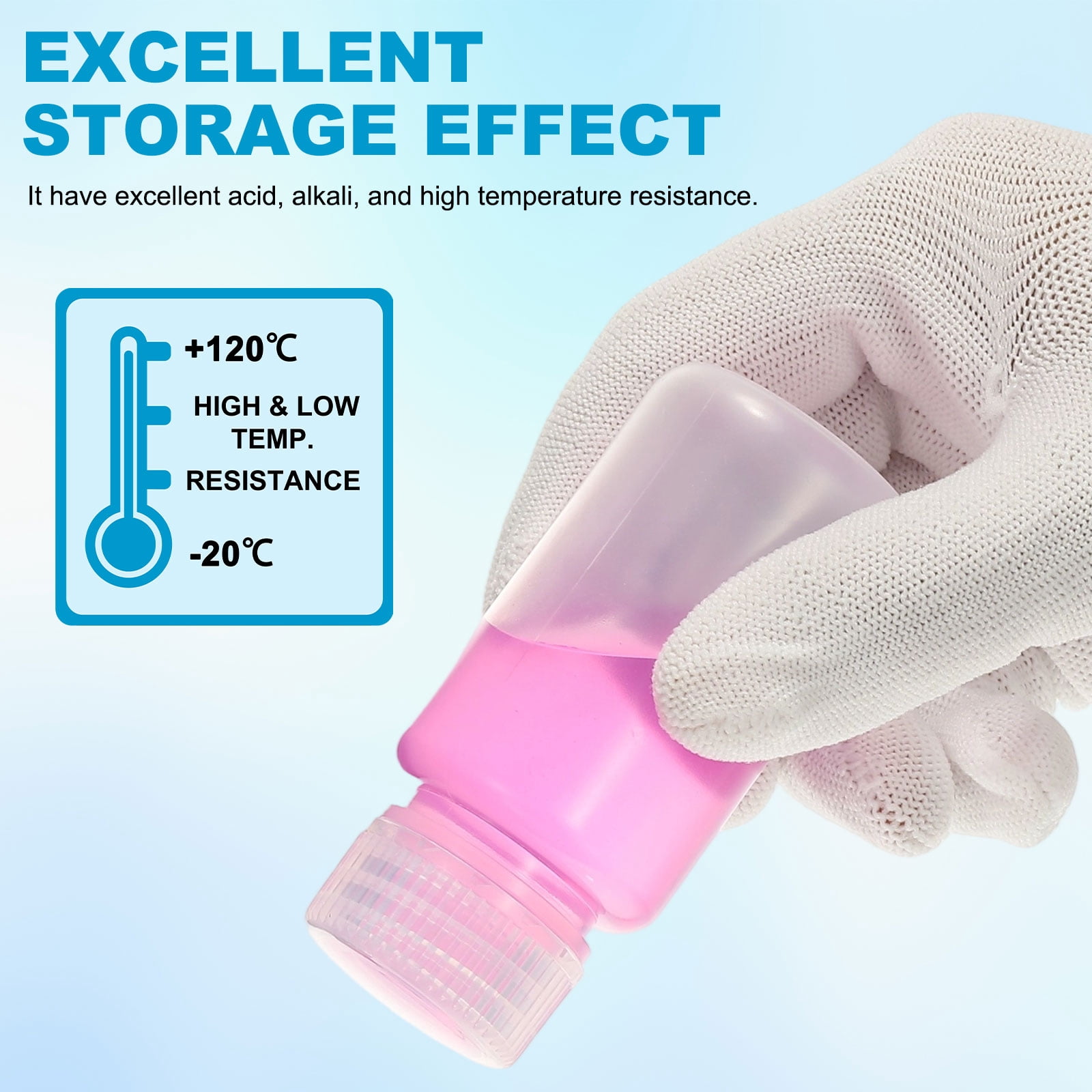 Uxcell 6Pcs Plastic Reagent Bottles, 8.8oz Laboratory Grade Chemical Sample Bottles PP Leak-Proof Liquids Storage Containers for Lab Reagents Travel Toiletries, Clear