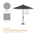 thumbnail image 3 of COVERS&ALL Patio Umbrella / Parasol Cover 12 Oz Waterproof - 100% UV & Weather Resistant - Heavy Duty Umbrella Cover with Air Pockets and Drawstring for Snug fit (Beige), 3 of 9