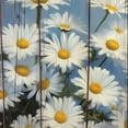 thumbnail image 6 of HAOXIT Round Fitted Tablecloth with Elastic Edge, Daisy Wood Texture Table Cover Waterproof Wipeable Table Cloths for Round Tables, Ideal for Picnic, Patio, Fits Round Tables 31-35, 6 of 8