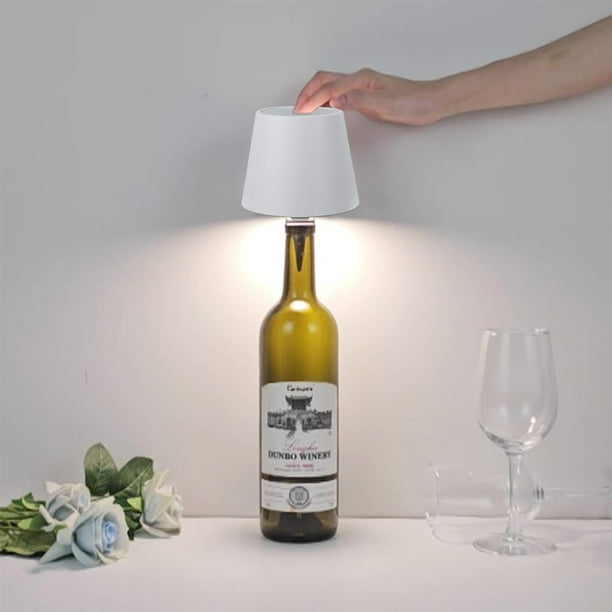 Lámpara de botella inalámbrica, cabezal de luz de botella portátil, creativo para sala de estar y dormitorio