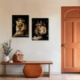 thumbnail image 4 of ZHONGYUTONG Lion and Lioness Canvas Wall Art 2 Pieces Lion King Couple with Gold Crown Poster Prints African Wild Animal Pictures for Office Decor (11.00" x 14.00" x 2PCS), 4 of 6