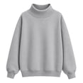 thumbnail image 4 of VJGBEGW Womens Mock Neck Sweatshirt Oversized Pullover Fall Fashion Long Sleeve Tops Light Ashy M, 4 of 9