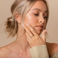 thumbnail image 2 of 14K Gold Plated Cubic Zirconia Stackable Ring | Marquise Eternity Band For Women | Plated Gold Stacking Ring High quality, 2 of 4