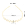 thumbnail image 3 of 1 Pc Classic Elegant Frosted Wavy Hairband for Women for Girls 5.51"x4.72" Beige, 3 of 4