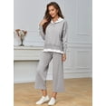 thumbnail image 5 of Richie House Women's 2 Piece Sweatsuits Long Sleeve Knit Sweater Wide Leg Pants Outfits RHW4072-B-M, 5 of 5