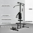 thumbnail image 2 of Towallmark High Low Pulley System, Home Gym, Cable Machine, LAT Pulldown and Row Station with Adjustable Leg Support for Total Body Training, Black, 2 of 7