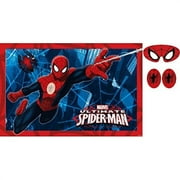 Angle View: spidey-cool spider-man birthday party game, pack of 4, red/blue, 37 1/2" x 24 1/2", paper