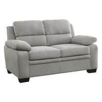 OakvillePark Milford Fabric Upholstered Living Room Loveseat, Light Gray