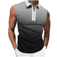 thumbnail image 2 of BXINGOHAI Men Casual Fashion Gradation Printing Pullover Turndown Sports Tank Today Black,XXL, 2 of 5