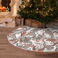 thumbnail image 5 of Bingfone Christmas Tree Skirt Mat Christmas Decoration Interior 48" -Paisley Floral, 5 of 6