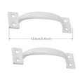 thumbnail image 4 of 6inch Gate Pull Handle Screen Door Bow Handle Vintage Utility Door Handles for Home Improvement Outdoor Garage Home Fence Handle White 2 Pack, 4 of 6