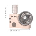 thumbnail image 4 of Dual Function Mist Spray Desktop Fan, low noise silent running, USB rechargeable power supply, humidifying cooling circulator fan for dorm bedroom office summer heat relief fan, 4 of 6