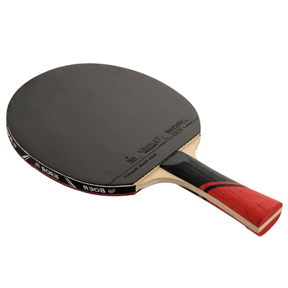 Table Tennis Rackets Finished Pimples Racquet Sports Pure Wood Horizontal Grip 