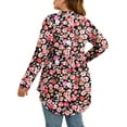 thumbnail image 5 of TARAINYA Women's Plus Size Tops Long Sleeve Henley V Neck Button Up Flowy T Shirts Tunic Loose Blouses, 5 of 8
