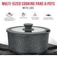 thumbnail image 5 of Non Stick Ceramic- Pots & Pans Set 14-Piece with Detachable Handles, Stackable, Dishwasher Safe, All-Stove Compatible, 5 of 7