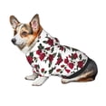 thumbnail image 7 of Honeii Rose Flowers Print Small Dog Hoodies Pet Hooded Sweatshirts Fall Winter Puppy Cat Sweaters Warm Clothes for Small Dogs Outfits Costume-X-Small, 7 of 7