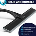 thumbnail image 3 of Stainless Steel Squeegee, 10Inch Multi-Purpose Window Cleaner, Ergonomic Handle with Adhesive Hook, Perfect for Shower Doors, Glass, Car Windows, Streak-Free Results, 3 of 8