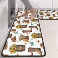 thumbnail image 2 of Kitchen Rugs Sets Of 2,Highland Cow Barrel Boot Butterfly Pattern Anti Fatigue Kitchen Mat Rugs Non Slip Washable,Decorative Kitchen Floor Mats for Kitchen,Sink,Laundry,17"x47"+17"x47", 2 of 5