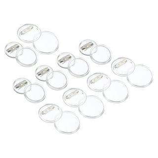 20pcs DIY Badges Kit Button Pins Clear 3 inch Acrylic Design Button Badge Clear Button Pin Round Picture Photo Buttons for Crafts Supplies