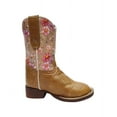 thumbnail image 2 of TuffRider Youth Dunes Square Toe Western Boot- Tan Floral- 5Y With Free Assorted Striped Socks, 2 of 2