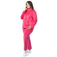 thumbnail image 4 of Athletic Works Women's Plus Essential Velour Jacket and Pant Tracksuit, Size 1X-4X, 4 of 10
