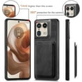 thumbnail image 5 of Magnetic Slim Fit Case for Motorola Edge 50 Ultra/Moto X50 Ultra with Detachable Credit Card Holder Slot, Scratch Resistant Ultra-Thin Case for Motorola Edge 50 Ultra. TCK-Retro Brown, 5 of 9