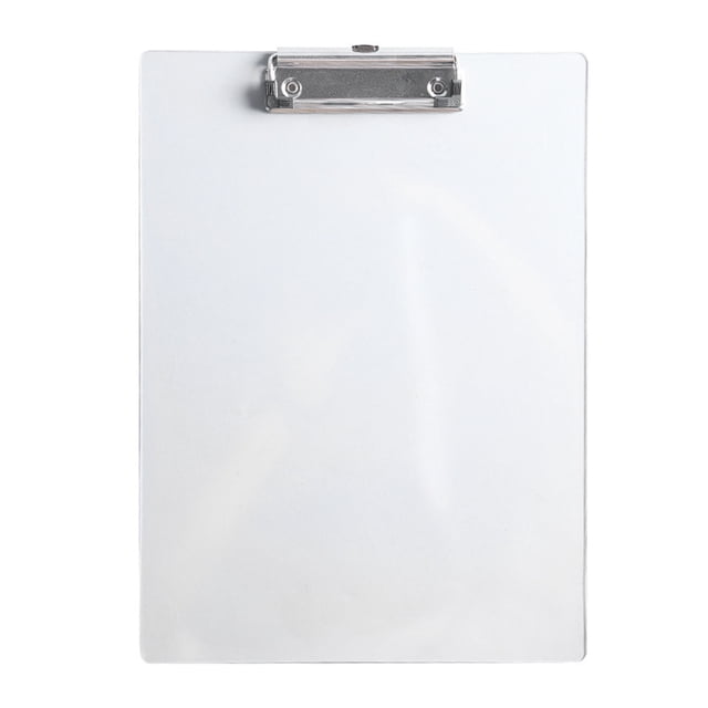 yulier Presse-Papiers en Plastique, Presse-Papiers Acrylique Clair, Presse-Papiers Transparent Format A4 Lettre avec Pince en Métal Fournitures de Bureau et Scolaires pour Étudiants Femmes Hommes et Enfants