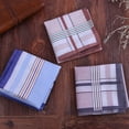 thumbnail image 4 of stanreset 12 Pieces Plaid Handkerchiefs Classic Pocket Hanky Towel Random Color, 4 of 6