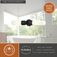 thumbnail image 5 of Thalia 24.75 in. Matte Black Bath Bar Vanity Light White Glass Shade, 5 of 11