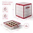 thumbnail image 4 of Hearth & Harbor Small Christmas Ornament Storage Box - Fits up to 64 Holiday Ornaments - Red Plastic Cube, 4 of 7
