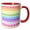 Red/White, variant on 3drose, Bright Colorful Rainbow Chevron Zig Zag Stripes Aka Multicolored, 11oz Mug