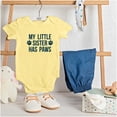 thumbnail image 3 of Little Sister Has Paws Cute Dog Pet Romper Boys or Girls Infant Baby Brisco Brands 12M, 3 of 6