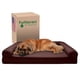 thumbnail image 1 of Cama para perros Furhaven de espuma viscoelástica para perros grandes con refuerzos extraíbles y funda lavable, para perros de hasta 125 libras - Sofá acolchado - Café, Jumbo Plus/XXL, 1 of 5