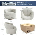 thumbnail image 2 of Sunvivi Swivel Barrel Chair Lounge Sofa with 360° Base, Fully Assembled, 2 of 8