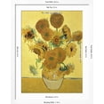 thumbnail image 5 of Art.com Vase of Fifteen Sunflowers, c.1888 Giclee Print by Vincent van Gogh, White Frame Wall Art, 32" x 40", 5 of 5