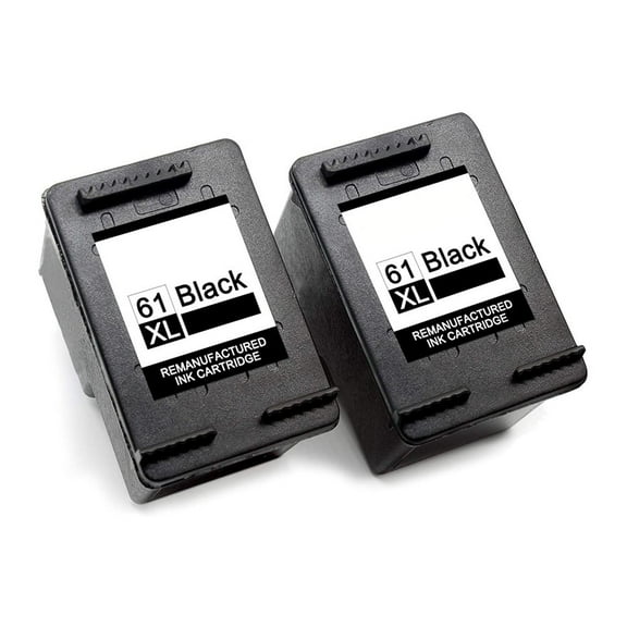 Replacement 61XL 61 XL Black High Yield Ink Cartridge compatible for HP Envy 4500 5530 Deskjet 1000 1010 1510 2540 3050 Officejet 2620 4630 Printer - 2 Pack