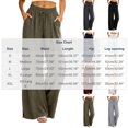 thumbnail image 3 of BRELIL Women's Wide Leg Elastic Waist Pants with Pockets Casual Loose Lounge Pants Solid Long Trousers Vacation Travel Outfits, Black 2XL, 3 of 6