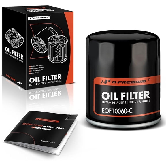 A-Premium 10K Miles Protection Spin On Oil Filter Compatible with Chevy & GMC & Volkswagen & Jeep & Dodge & Mazda & Chrysler & Buick & Mitsubishi & Cadillac & Suzuki & Saab & Freightliner & Isuzu