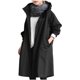thumbnail image 2 of Chaqueta cortavientos de lana de manga larga y longitud media con bolsillos y capucha de color liso para niña, de poliéster, para invierno, 2 of 6